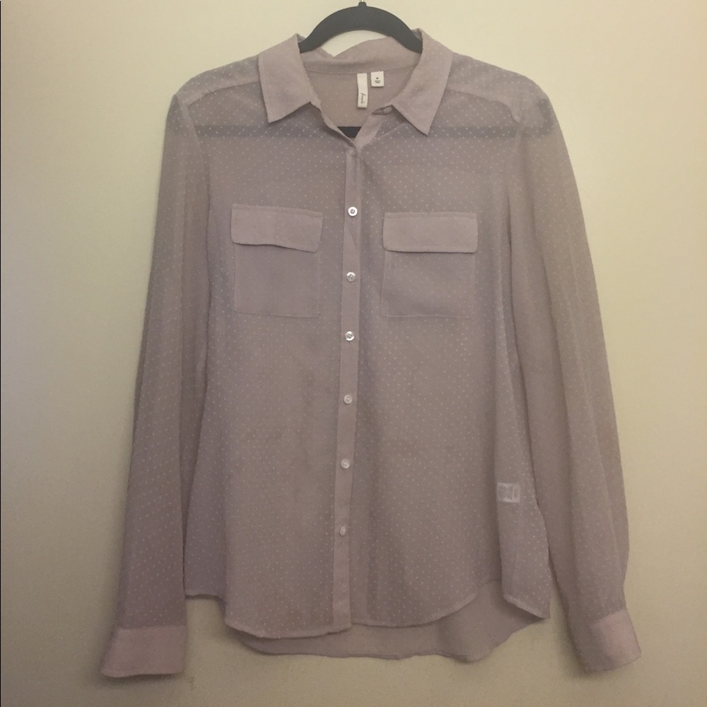 Chiffon polka dot blouse