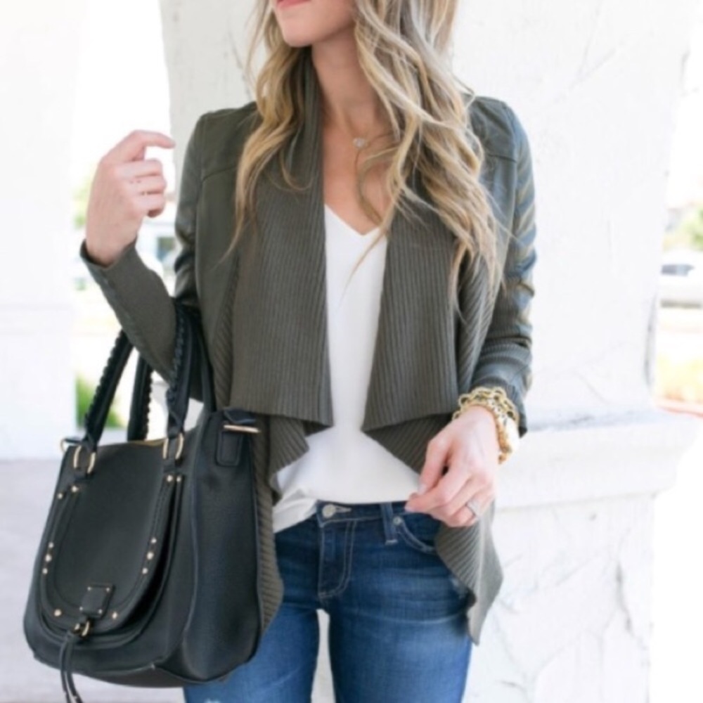 Blank NYC army green blazer