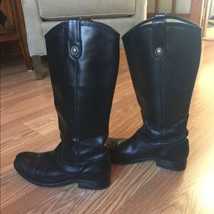 Frye Melissa Button Boots Black Size 9.5B