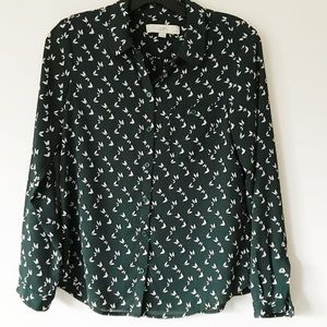 ANN TAYLOR LOFT button down Blouse SMALL Petites