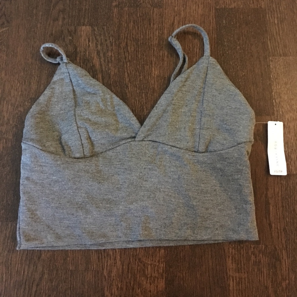 Grey crop top