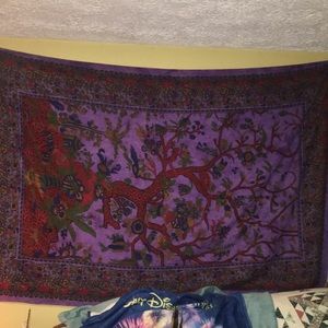 Large Tree of Life Purple Tapestry