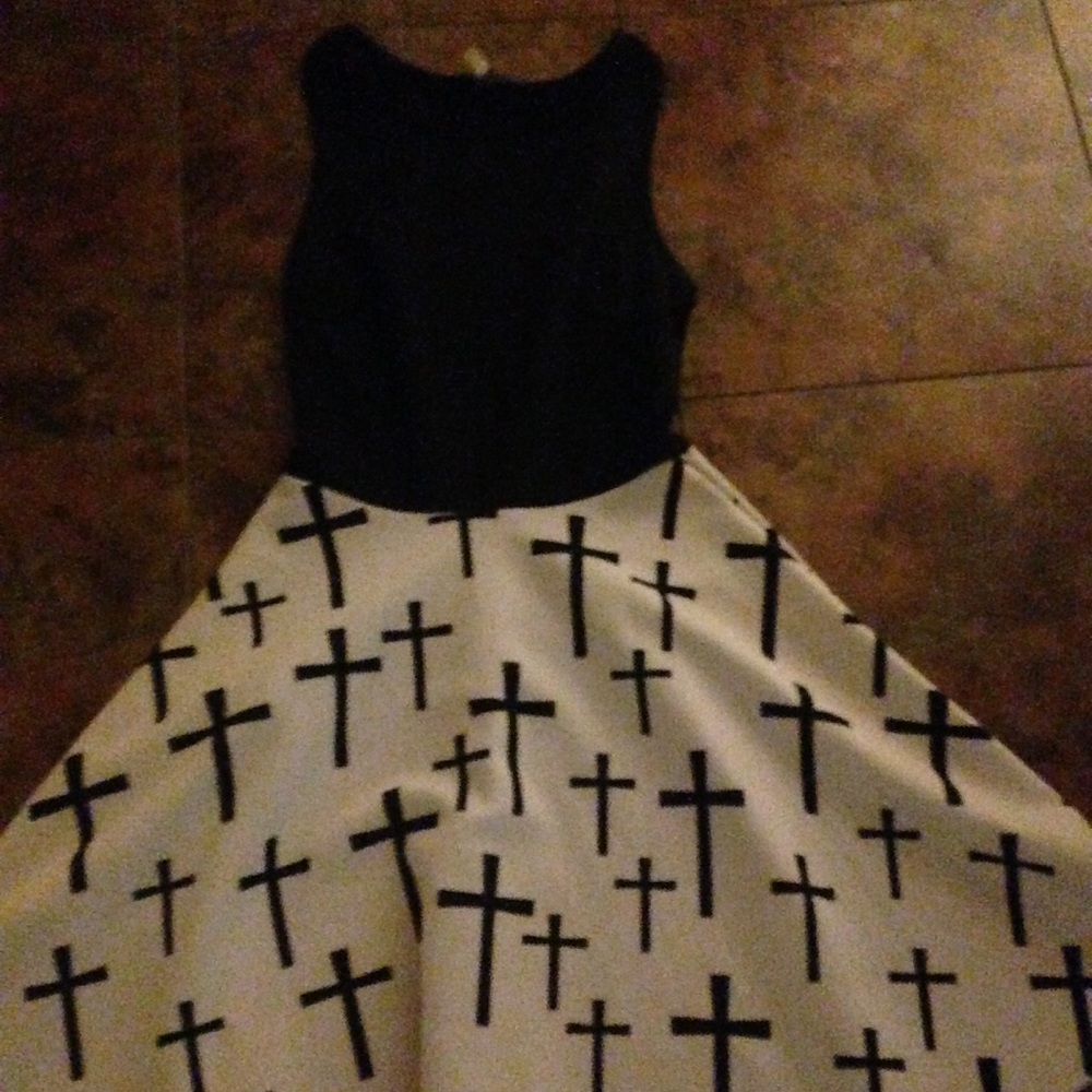 Cross skater dress