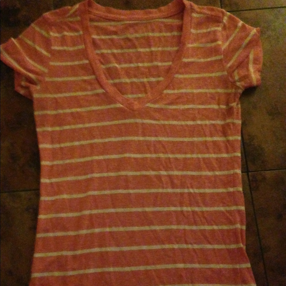 Pink and white striped shirt