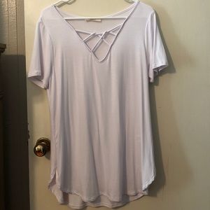 Brand new white cross front top
