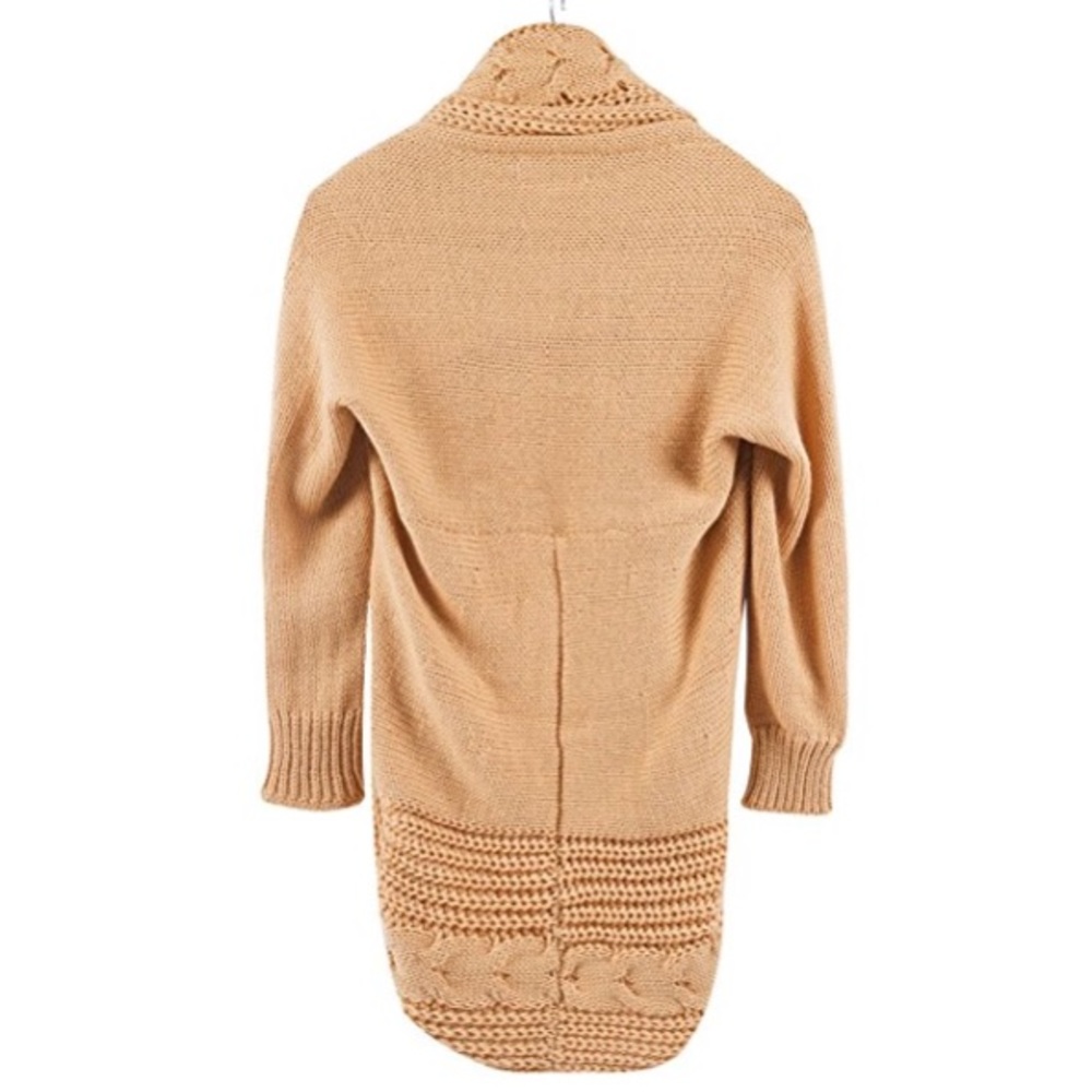 💥 SALE Shawl Collar Cable Knit Cocoon Sweater - Picture 4 of 4