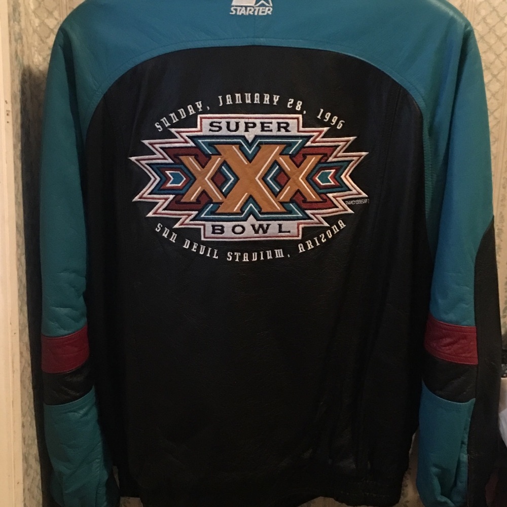 Super Bowl XXX 1996 Starter Jacket! All Leather!!