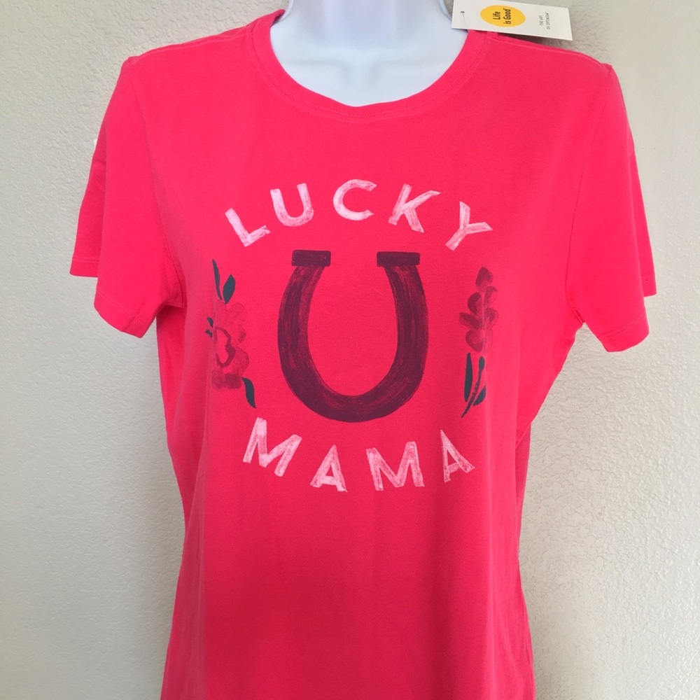 NWT Life is Good Crusher Tee Lucky Mama