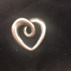 James Avery retired heart pendant sterling silver