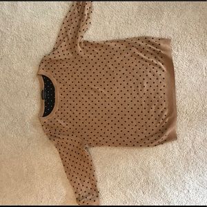 ¾ sleeve cotton sweater.