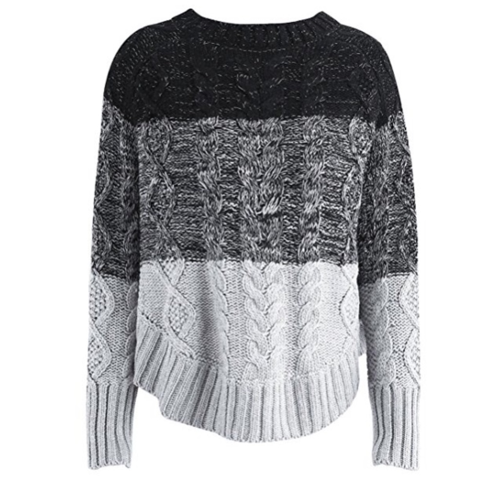 Marled Sleeved Cowl Neck Poncho Sweater - Picture 4 of 6