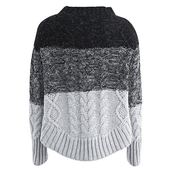 Marled Sleeved Cowl Neck Poncho Sweater - Picture 6 of 6