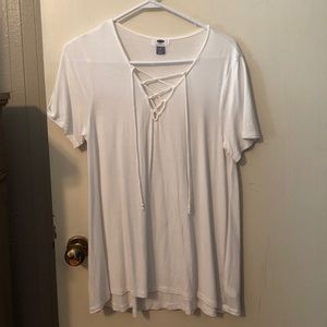 Tie front tee