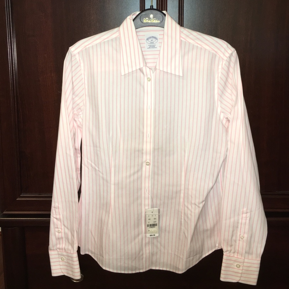 Pink and White Striped Button Down