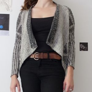 gray aztec wrap sweater