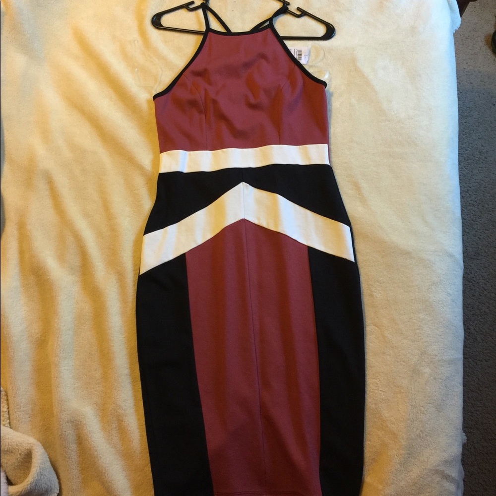 Triple color sleeveless dress