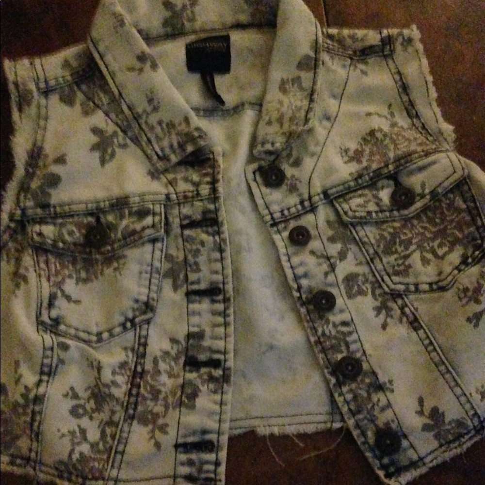 Floral jean jacket
