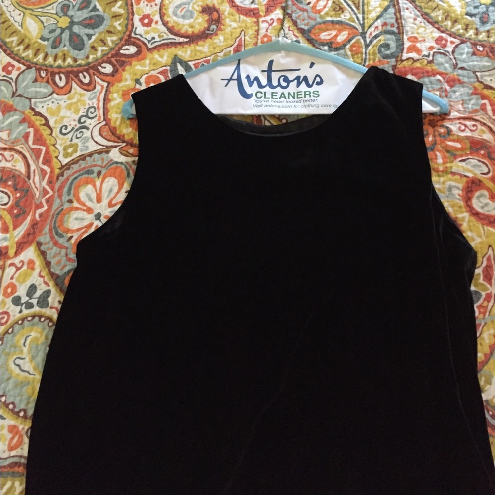 Black velvet tank