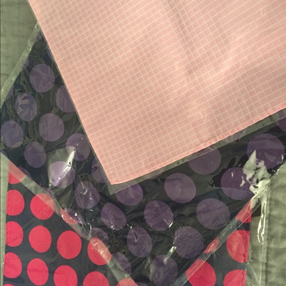 NWT! Lot of 3 Silk Pocket Squares! Purple Pink - Picture 2 of 3
