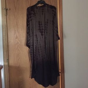 T Party Burgundy & Taupe 3/4 Length Cardigan