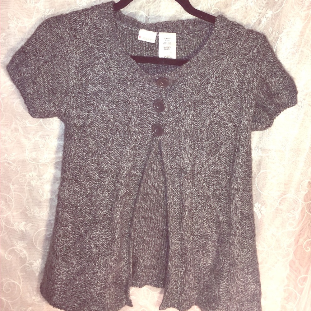 No Boundries 3-button open front Sweater