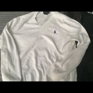 Mens Off White Polo Ralph Lauren Sweater Medium