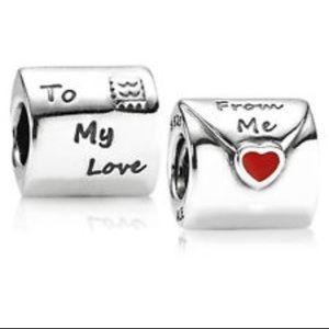 Authentic Pandora Love Envelope Charm