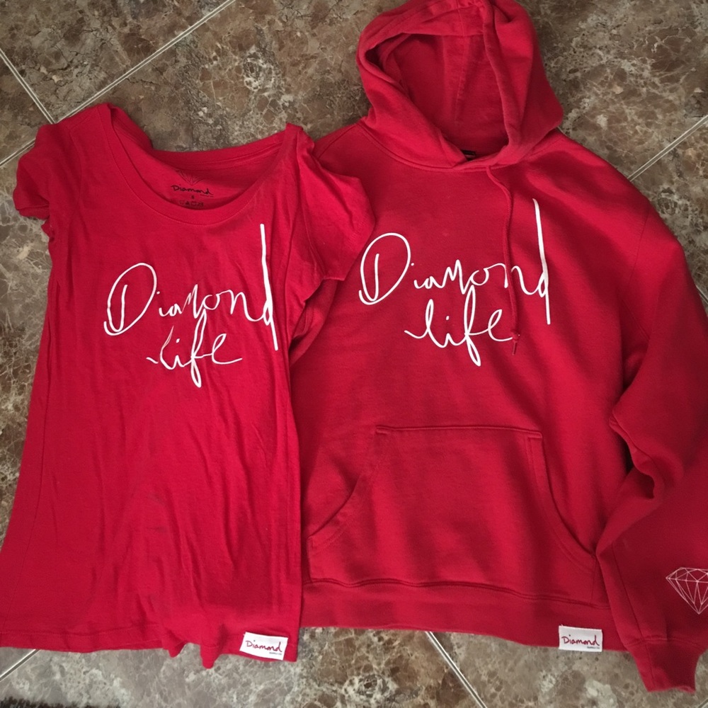 Diamond Tee and Sweater Combo