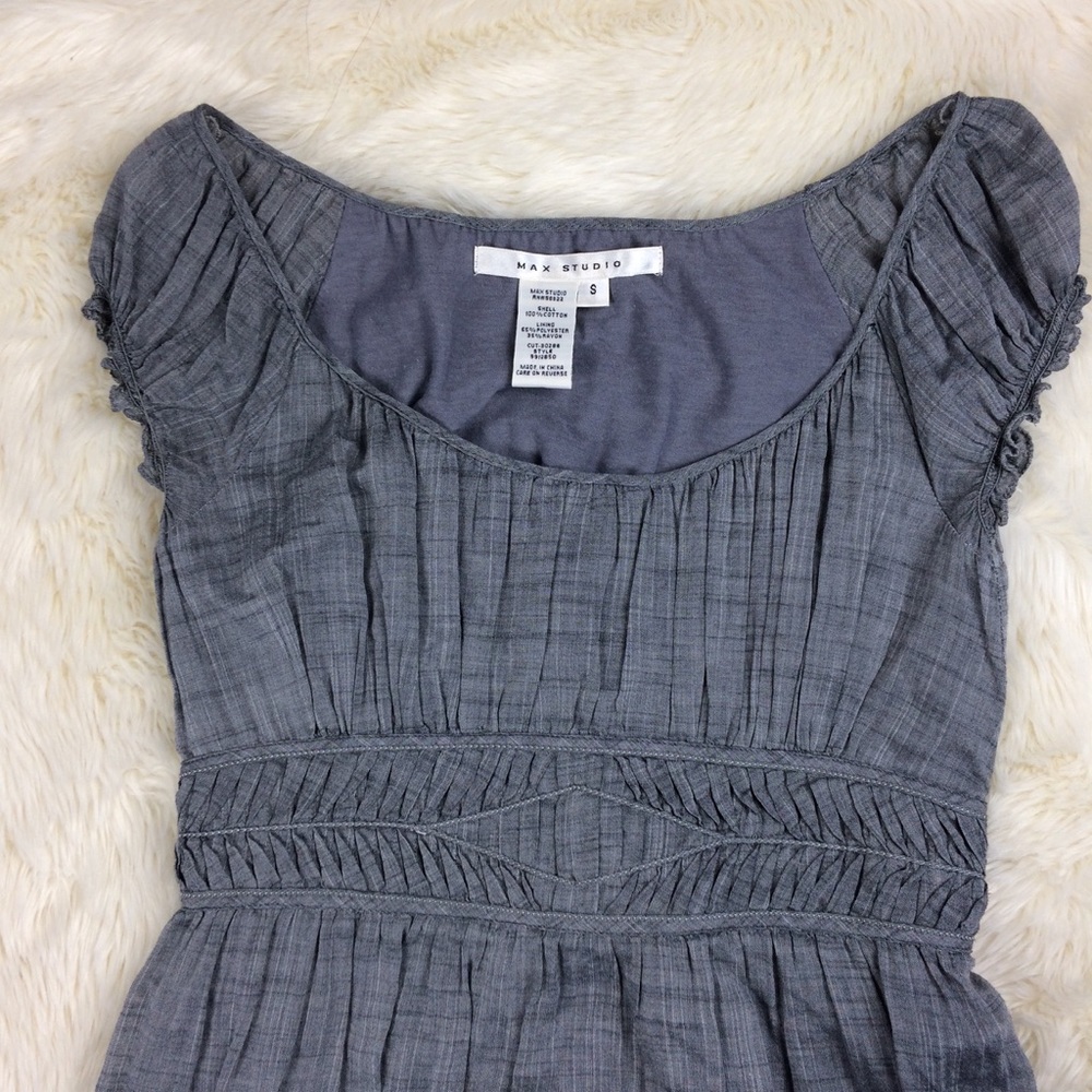 Grey Chambray Max Studio Dress sz S