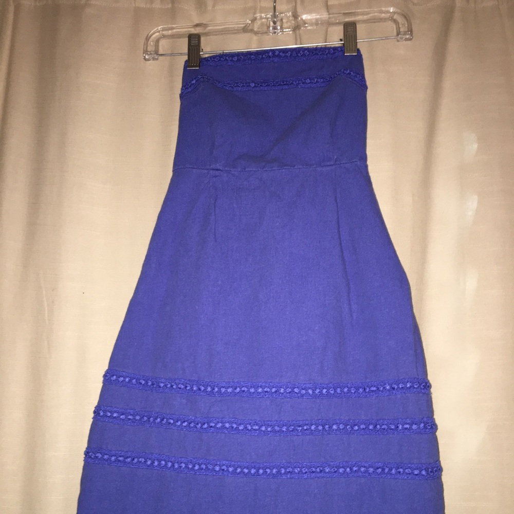 Royal blue strapless old navy dress