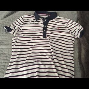 Mens Navy White Pink Large RLX Polo