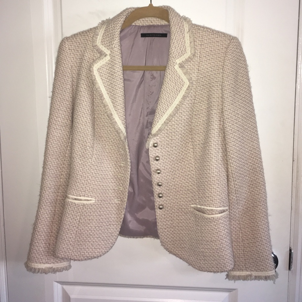 Elio Tahari size 6 tweed jacket