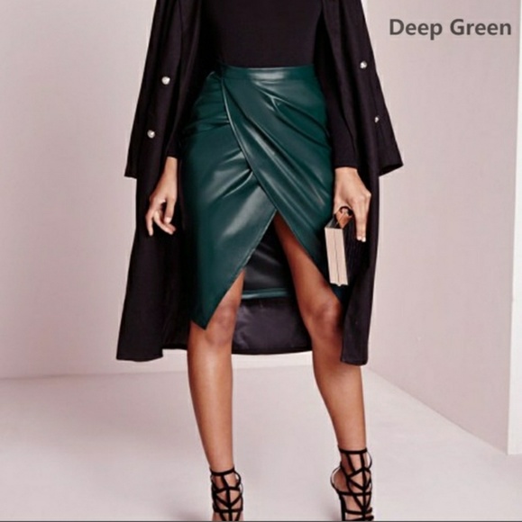 🚫SOLD🚫vegan leather wrap skirt - Picture 3 of 8