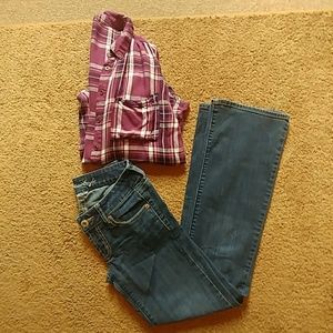 American Eagle Jeans Size 0 Regular Length