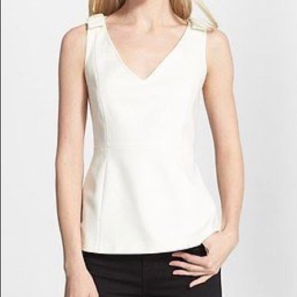 🎉HOST PICK🎉 **NWOT** Kate Spade White Peplum Top