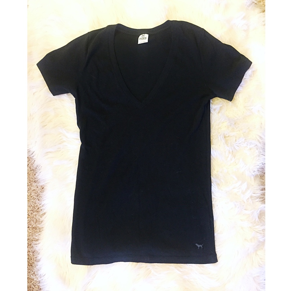 Victoria’s Secret PINK Short Sleeve Black Tee