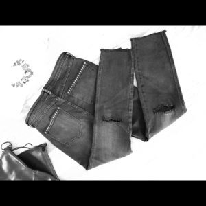 Free People Peyton Studded High Rise Skinny Jeans