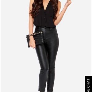 BlankNYC Juke Box Black Vegan Leather Skinny Pants