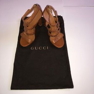 Gucci Leather Studded Sigourney Platform Sandals