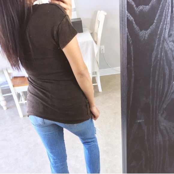 Rust choker plunge tee - Picture 5 of 6