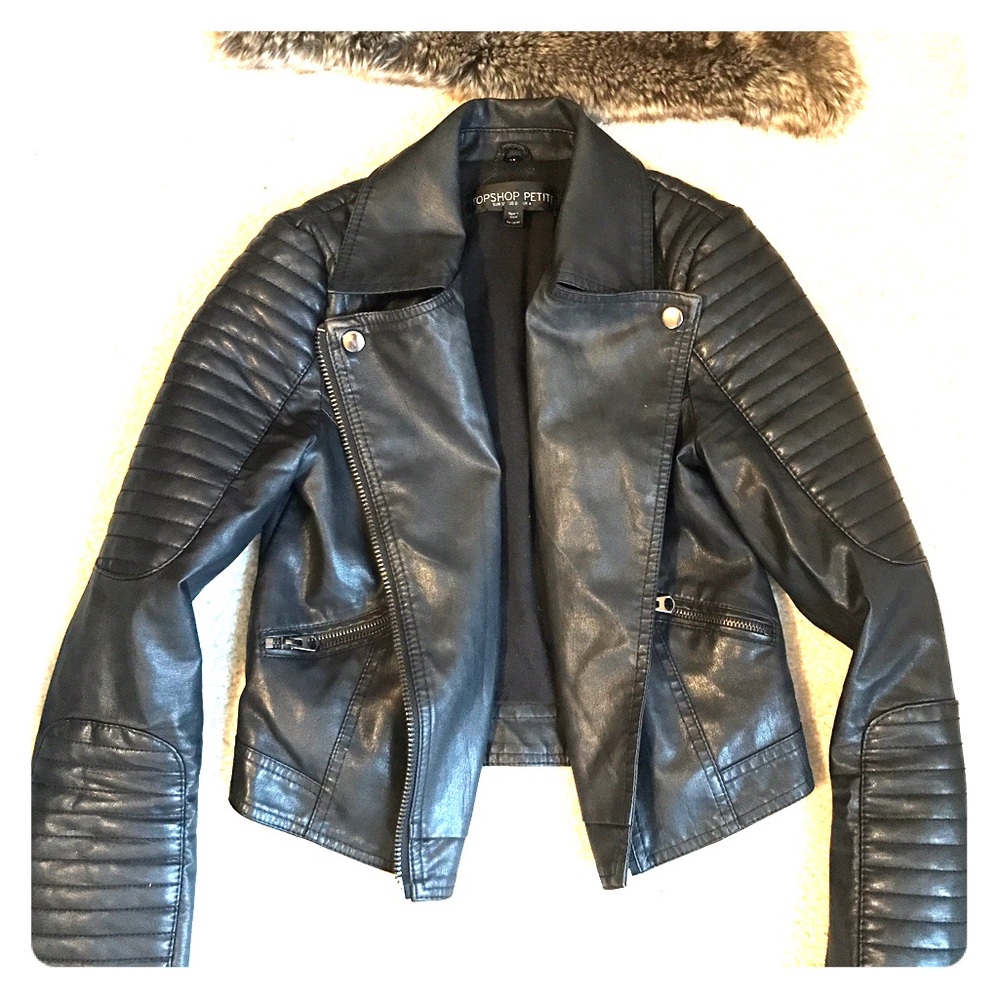 PRICE IS FIRM!! Topshop faux leather jacket
