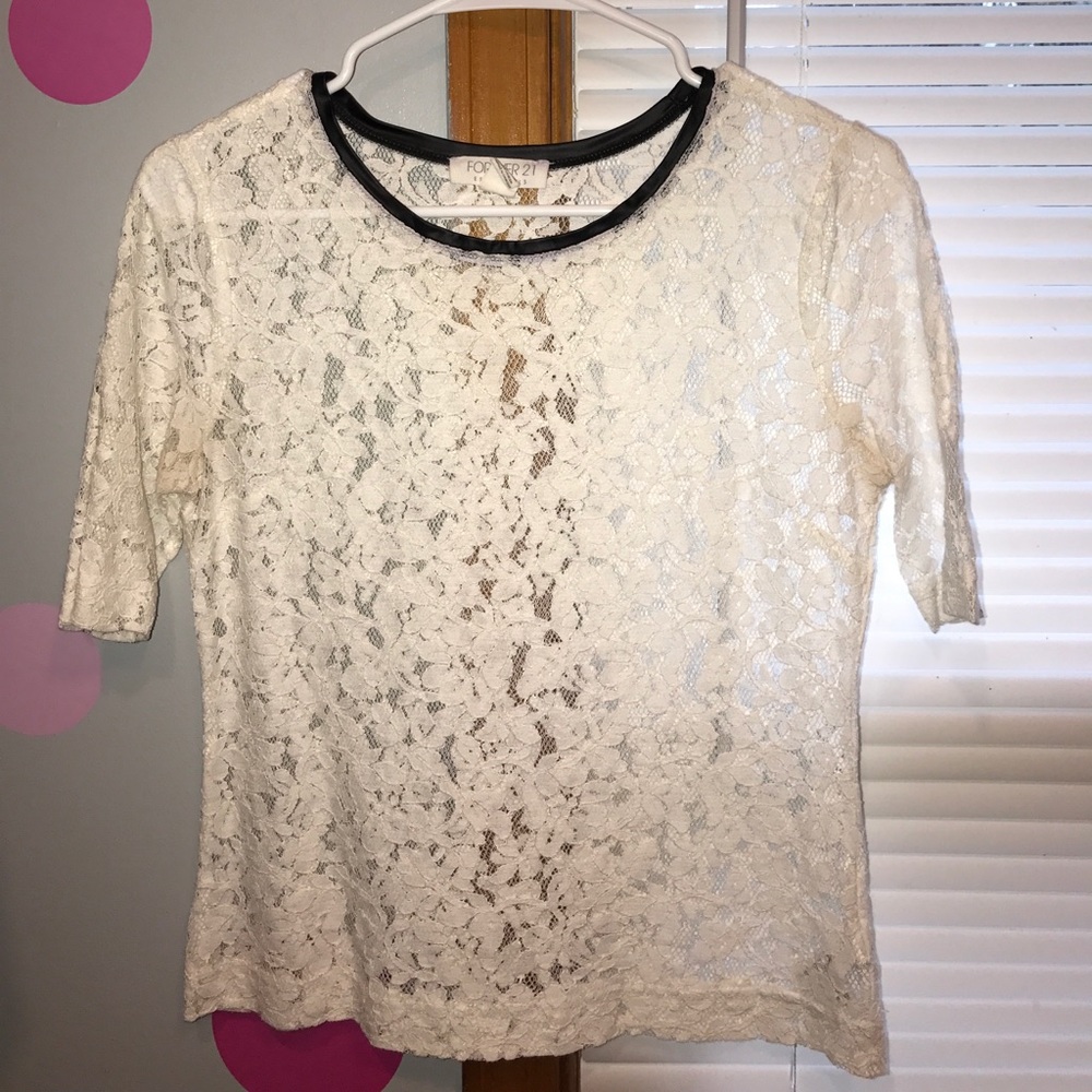 White lace top