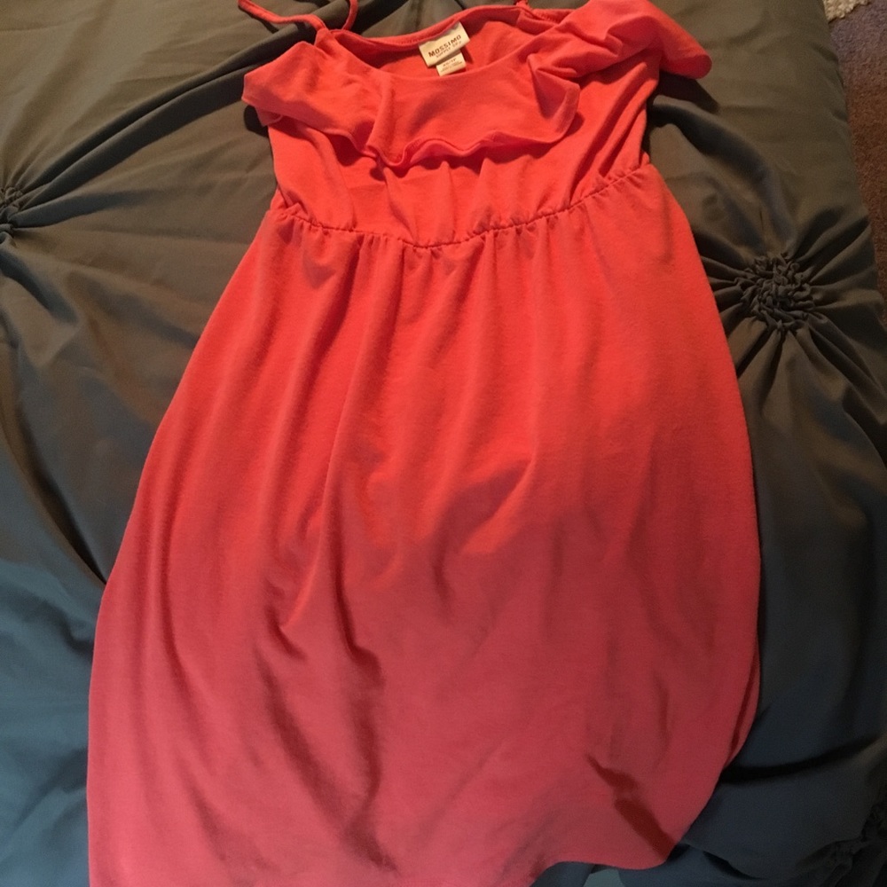 Mossimo xs pink salmon ruffle summer dress