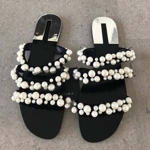 NEW ZARA Pearl Sandals NEW ZARA Pearl Sandals