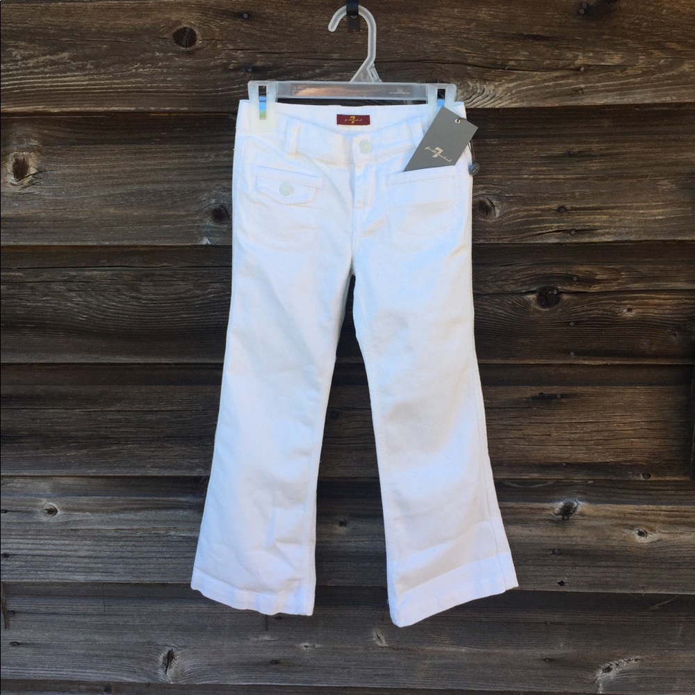 NWT 7 For All Mankind girls Georgia White Jeans 6