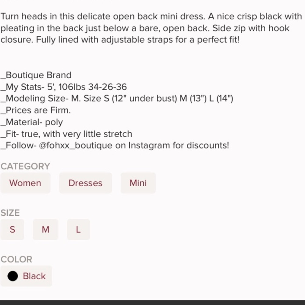 Open back mini dress - Picture 5 of 5