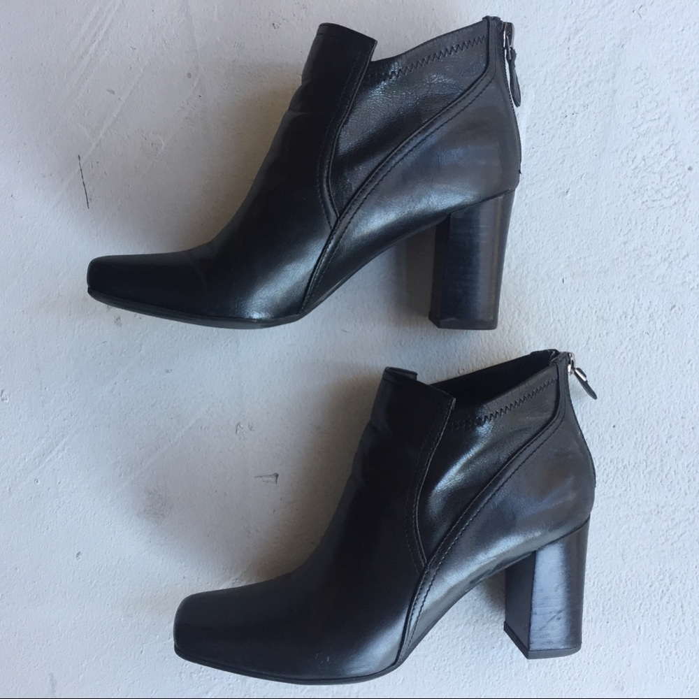 Black Leather Franco Sarto Boots