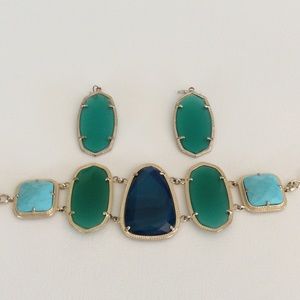 Kendra Scott earring and bracelet set