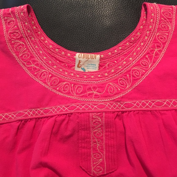 SAN PEDRO PINK BLOUSE SHORT SLEEVE SIZE: MEDIUM - Picture 2 of 7