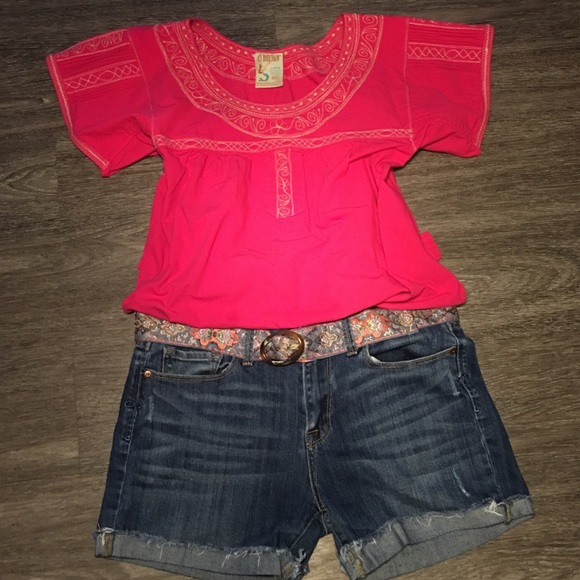 SAN PEDRO PINK BLOUSE SHORT SLEEVE SIZE: MEDIUM - Picture 3 of 7